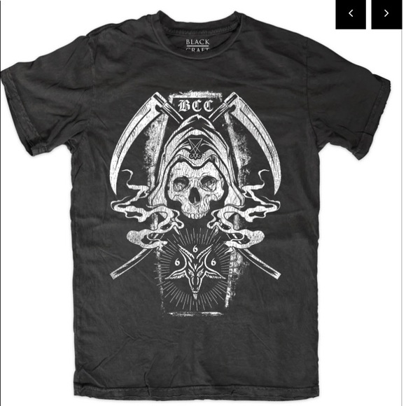 BlackCraft size medium gothic graphic shirt - reaper casket design - Picture 1 of 5
